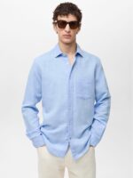 Linen Cotton Striped Casual Shirt