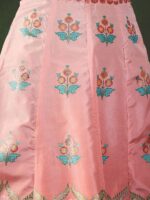 Placement Printed & Woven Design Jacquard Lehenga With Choli & Dupatta - Image 2
