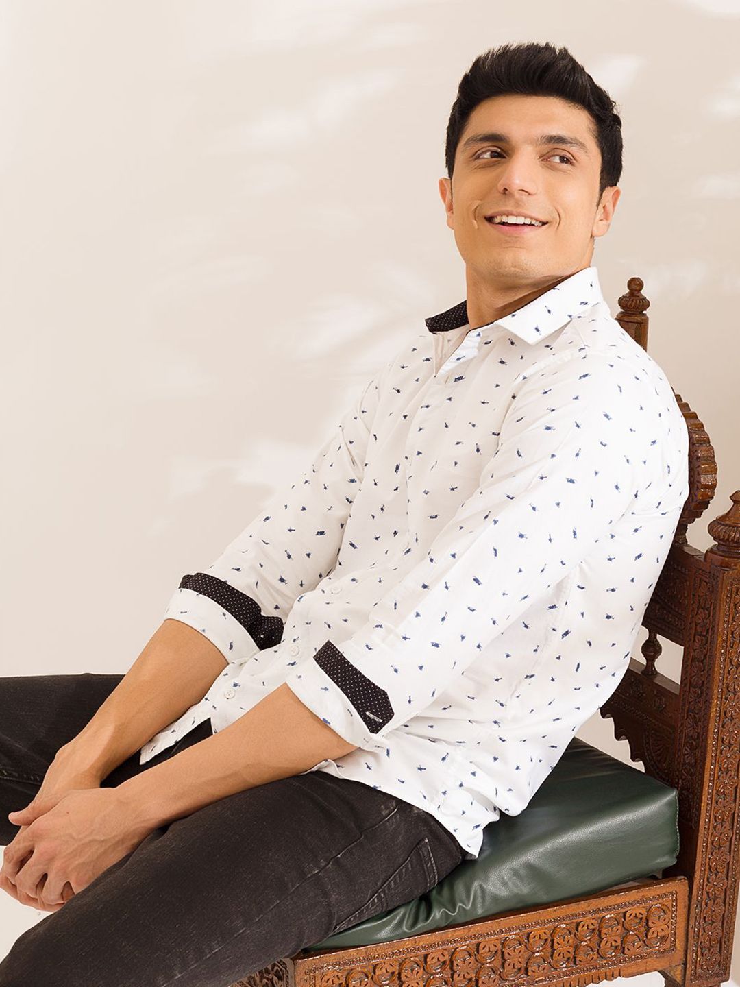 pskPLxAG_09a7d93aa8dd4523ba628f000f6b7cb1.jpg Mculine Men Standard Printed Casual Shirt - Image 1