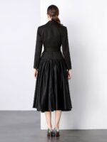 Women Solid Fit & Flare Midi Dress - Image 3